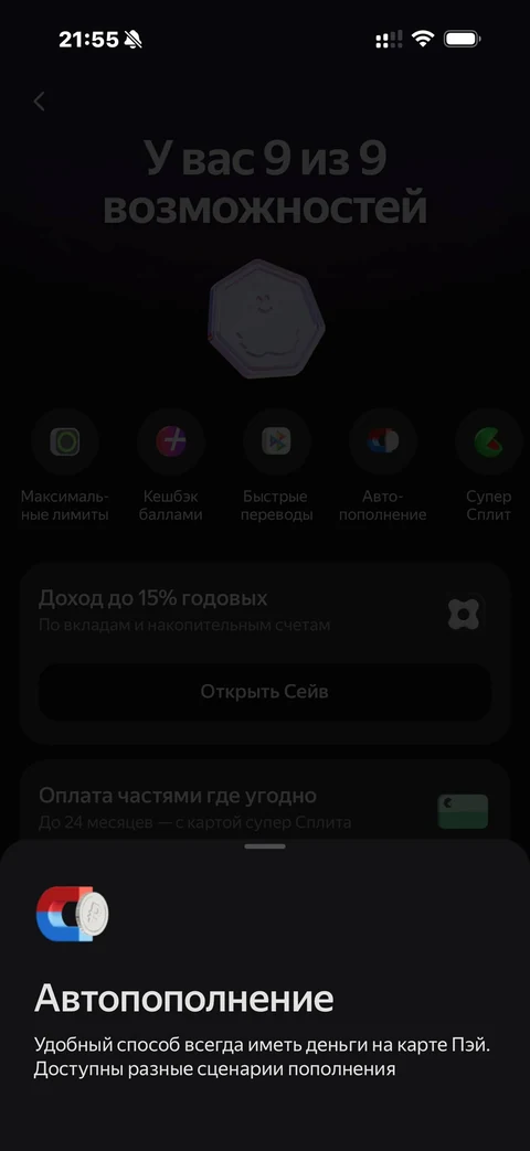 Яндекс Пэй · Профиль · 92